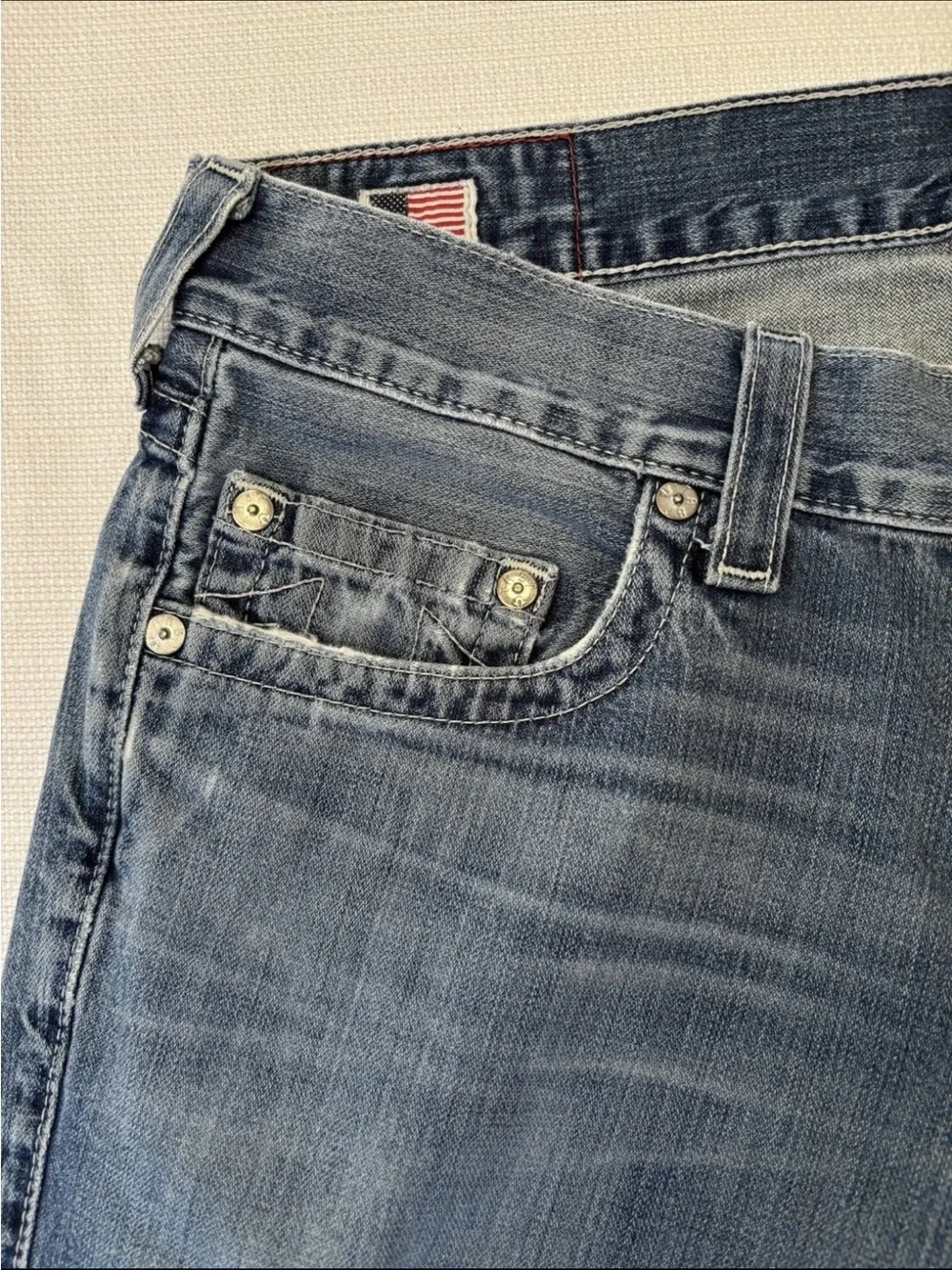 True Religion Bobby Men’s 36x30 Blue Jeans USA Made Chief Keef Y2K Denim